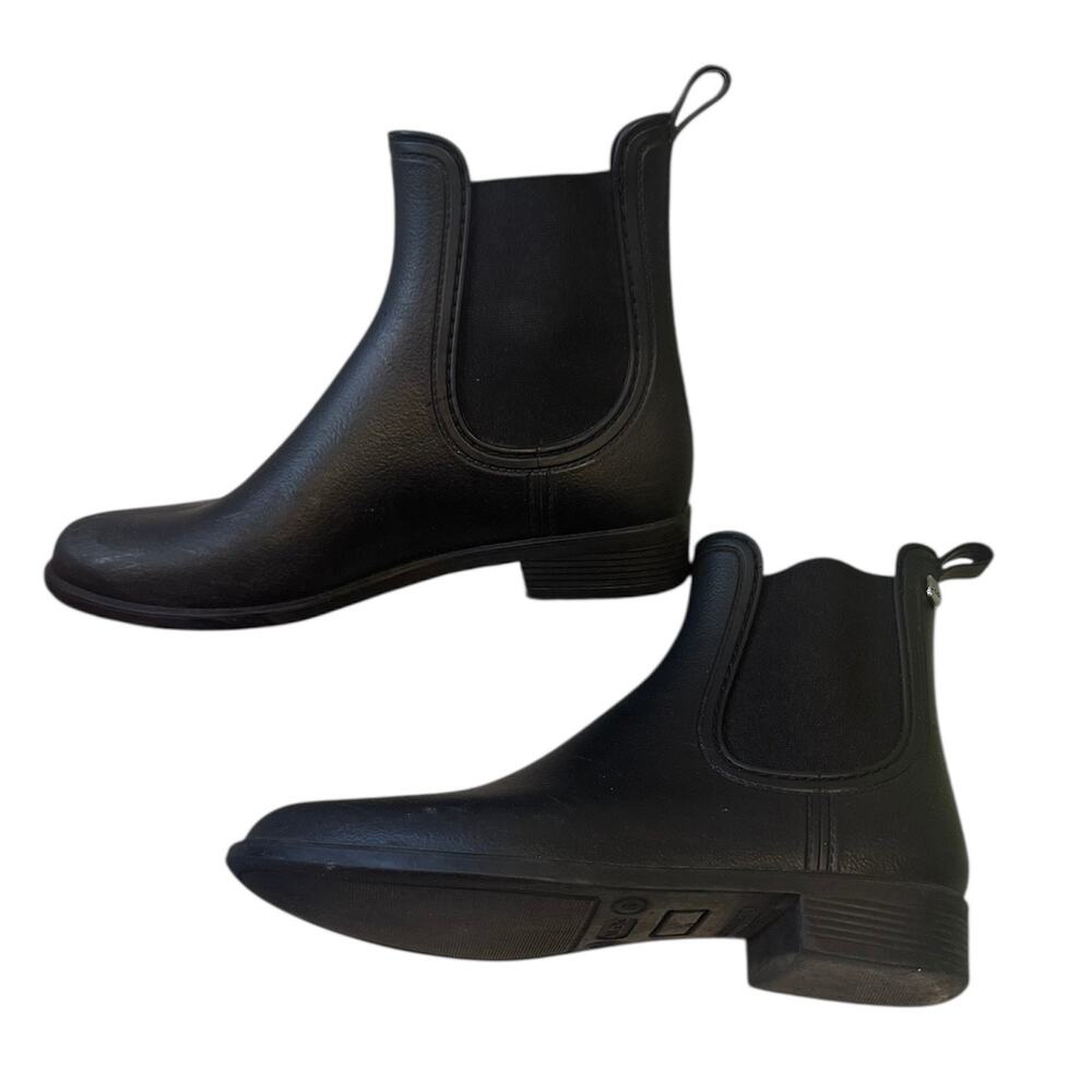 ALDO Black Matte Chelsea Rain Boots Size 5.5